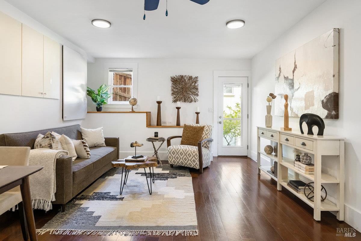 338 Paloma Avenue San Rafael, CA 94901 - Photo 24 of 31 a living room with furniture and wooden floor