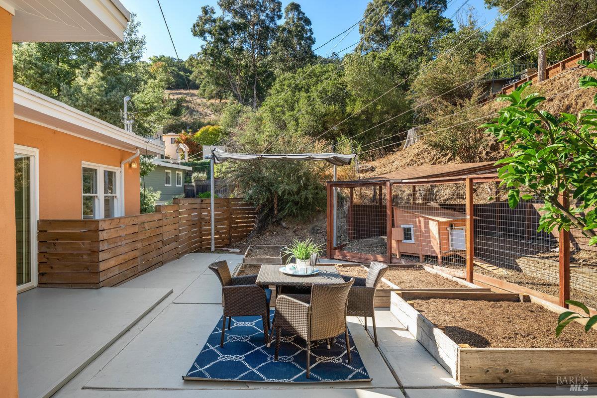 338 Paloma Avenue San Rafael, CA 94901 - Photo 28 of 31 a view of a patio with couches table and chairs and potted plants