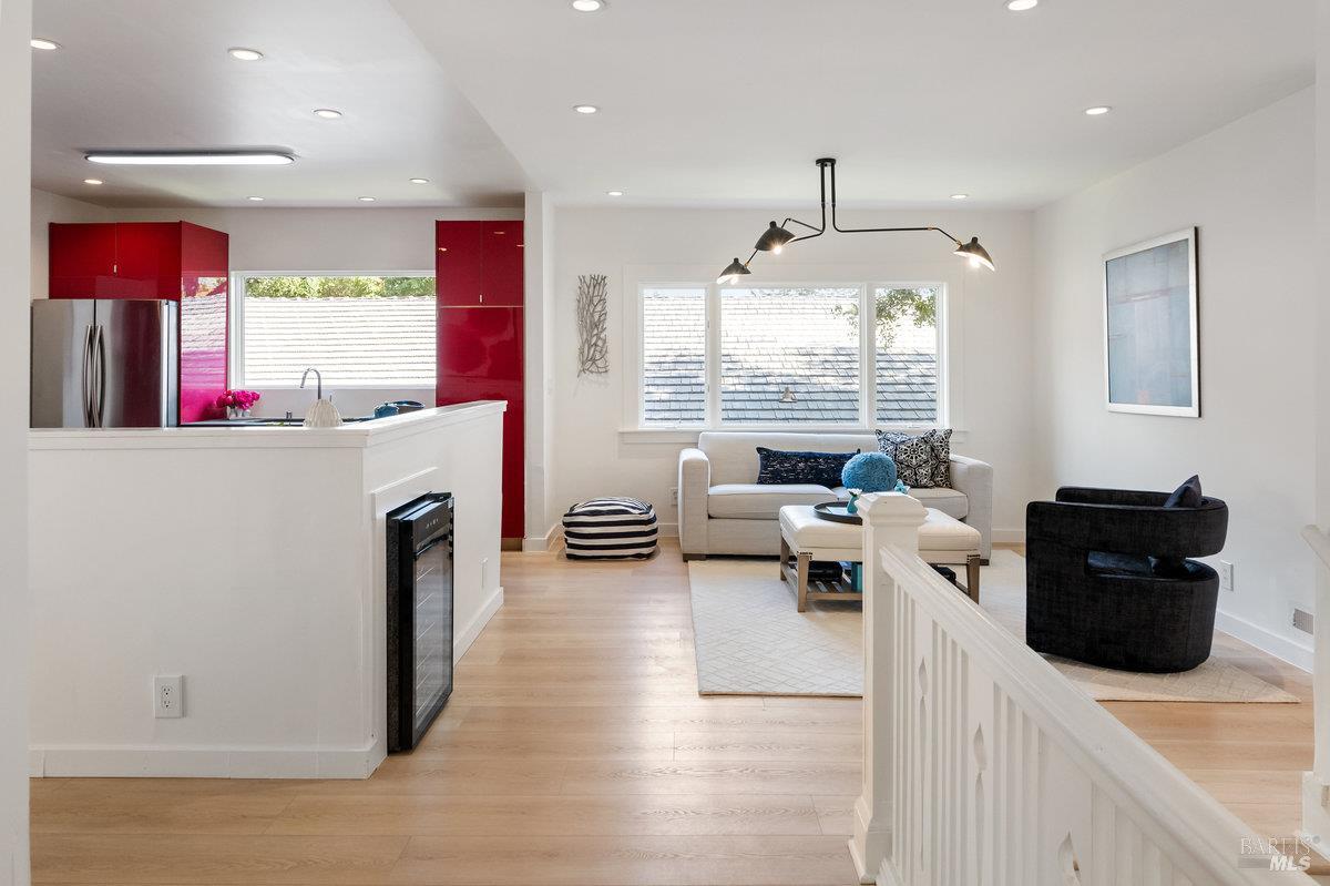 338 Paloma Avenue San Rafael, CA 94901 - Photo 8 of 31 a living room with furniture large window and kitchen view