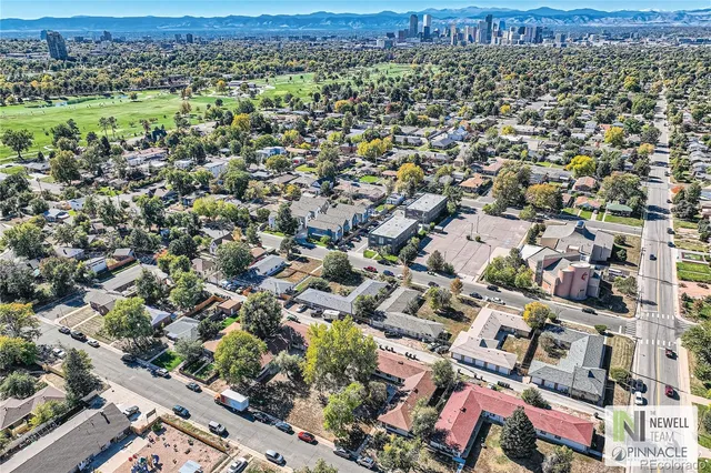 an aerial view of a city with lots of residential buildings