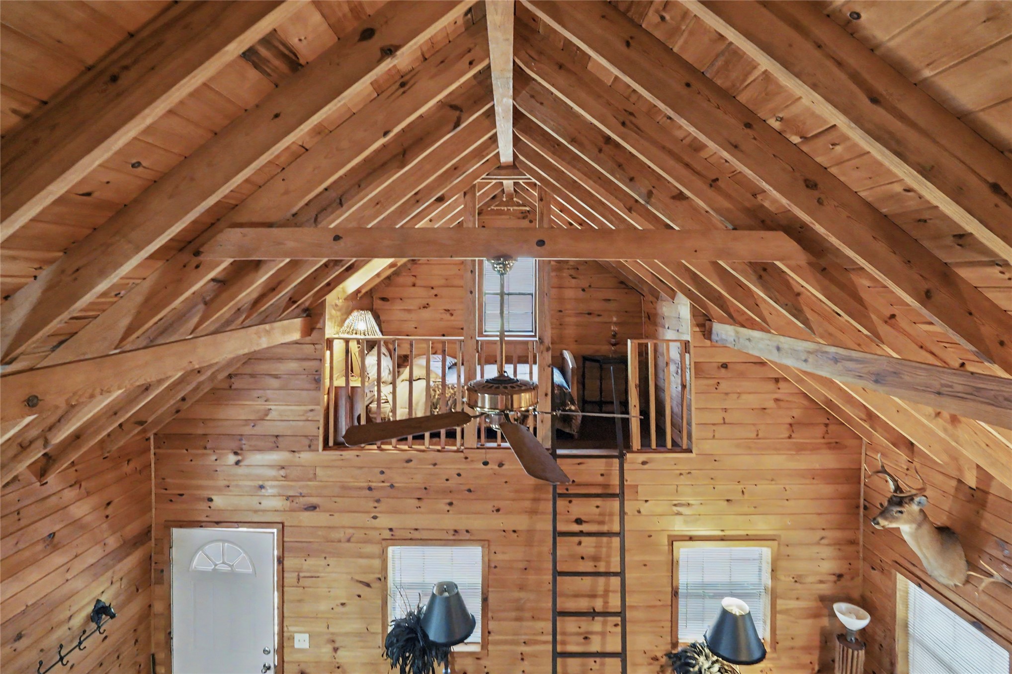 46420 South 590 Road Jay, OK 74346 - Photo 20 of 63 Vaulted wood-paneled ceiling with exposed beams