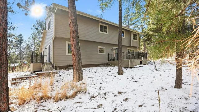 a view of snow on the road