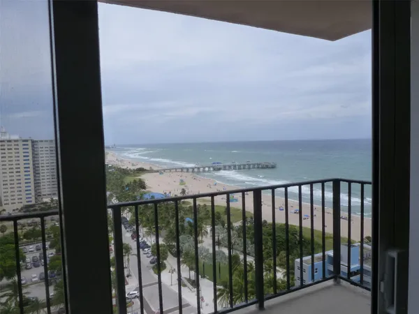 a view of a balcony