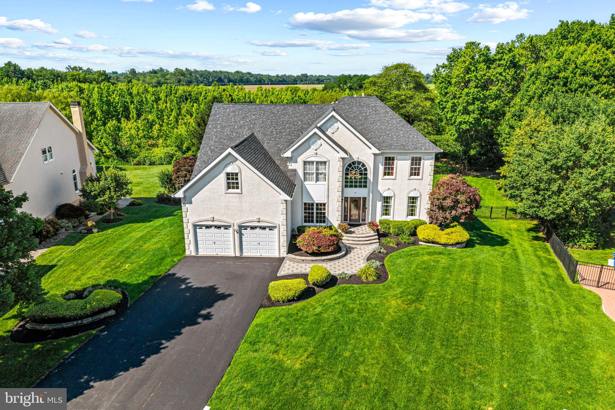 61 Brooks Road Moorestown, NJ 08057 - Photo 21 of 93 a aerial view of a house with swimming pool garden and patio