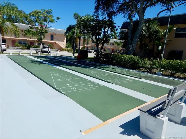 a view of a garden from a lake