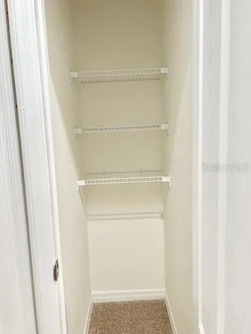 a close view of a closet