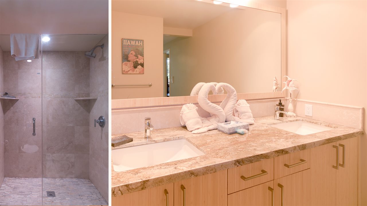 940 South Kihei Road, Unit B212 Kihei, HI 96753 - Photo 8 of 22 a bathroom with a sink vanity and a mirror
