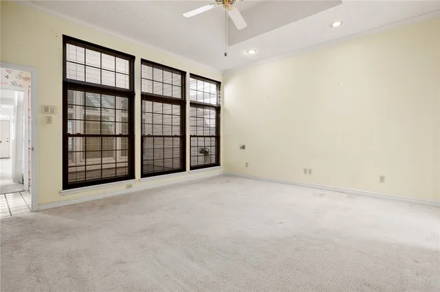 a spacious bathroom with a double vanity sink mirror and double