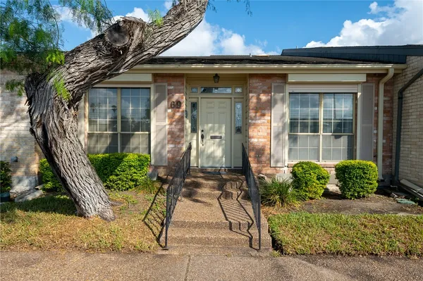 a front view of a house