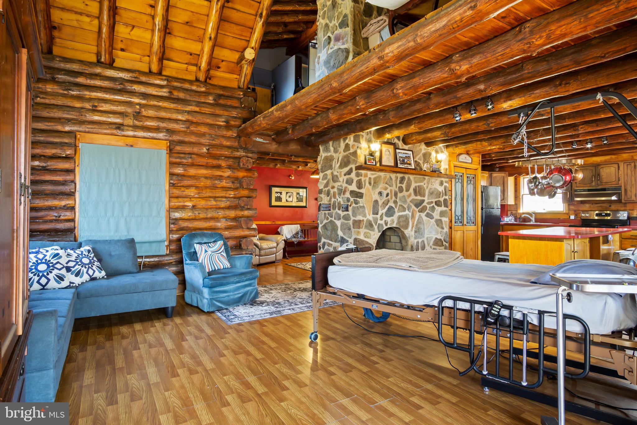 1402 Hoffmaster Road Knoxville, MD 21758 - Photo 3 of 50 Living room with stone fireplace