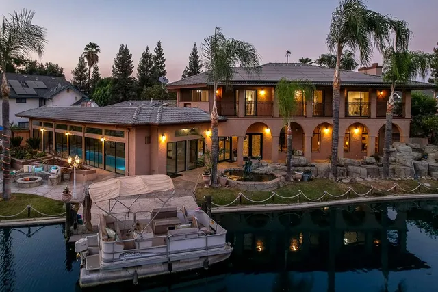 a view of a cafe with sitting area