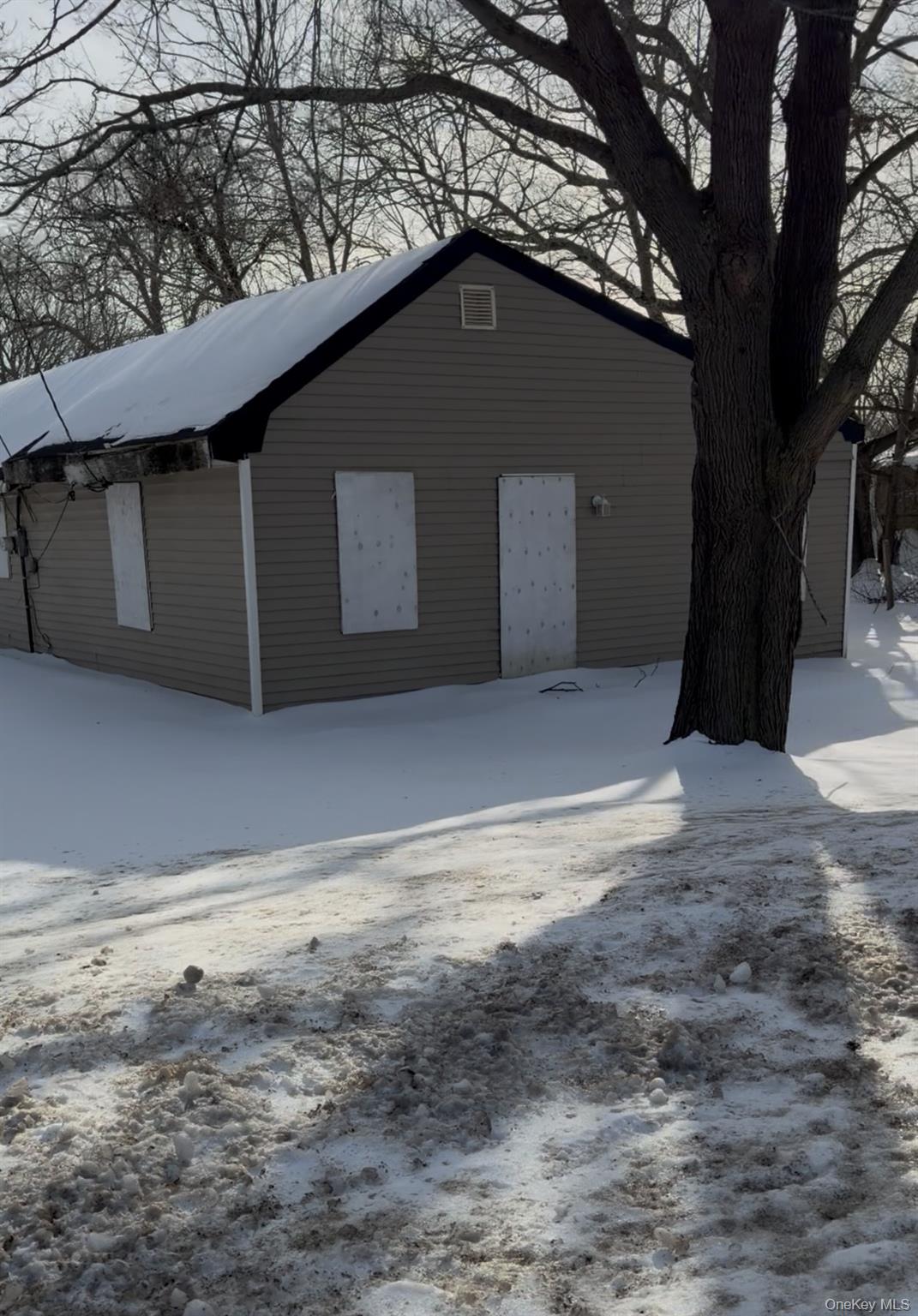 a backyard of a house