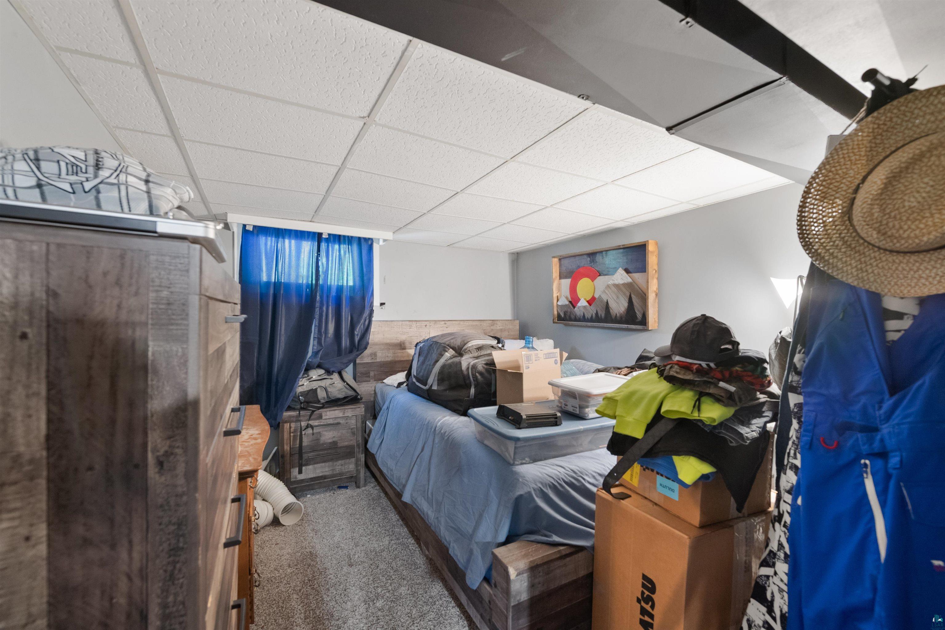 3209 Chestnut Street Duluth, MN 55806 - Photo 17 of 28 Carpeted room featuring a drop ceiling and light grey walls