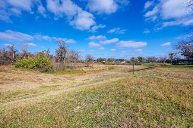 a view of grassy field with trees