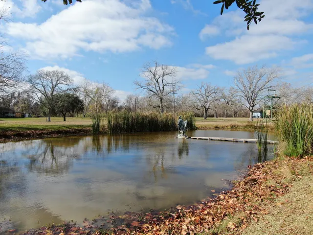 an aerial view of a house with swimming pool