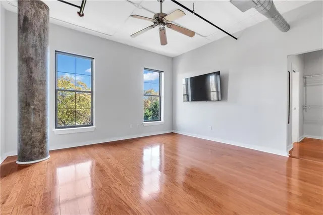 a view of livingroom with hardwood floor and window