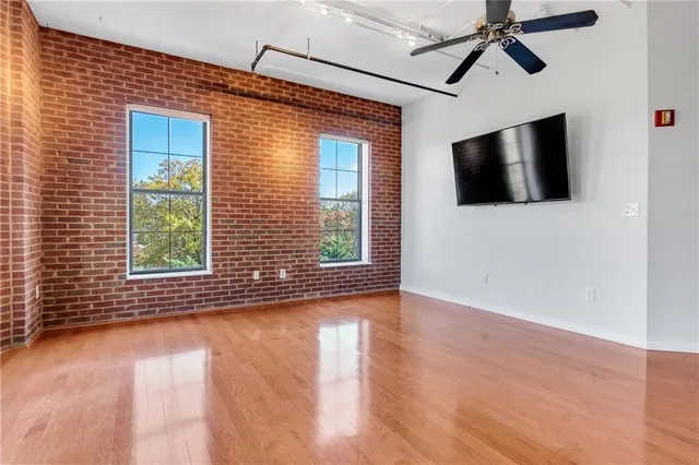 a view of livingroom with hardwood floor and window