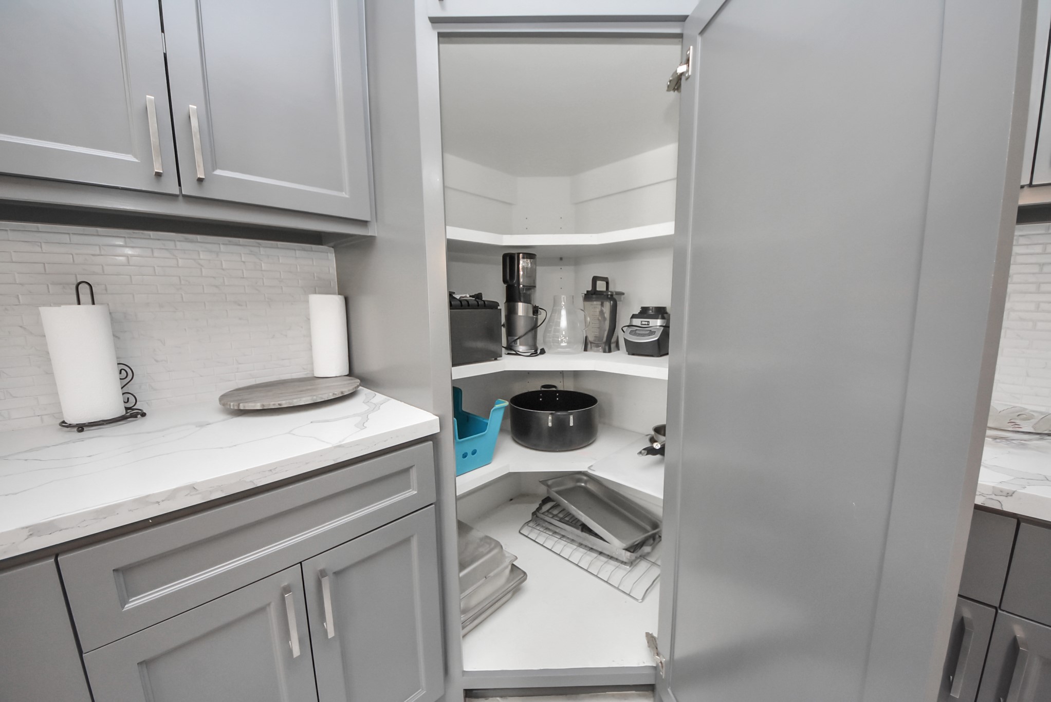 1011 Whitestone Lane Houston, TX 77073 - Photo 41 of 48 a kitchen with a refrigerator and cabinets