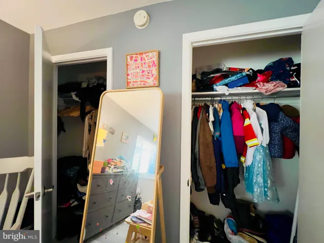 a view of a walk in closet