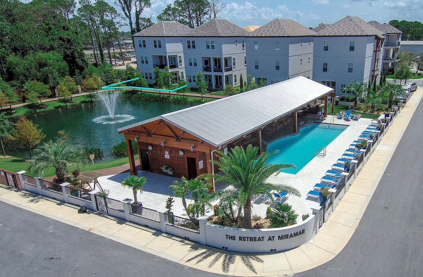 43 Calla Way Miramar Beach, FL 32550 - Photo 3 of 59 an aerial view of a house with a swimming pool and a yard