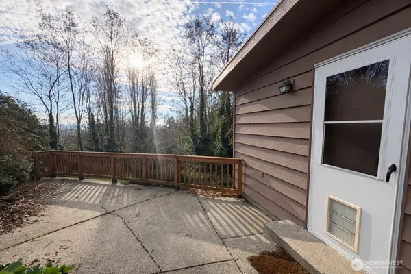 a view of backyard with green space