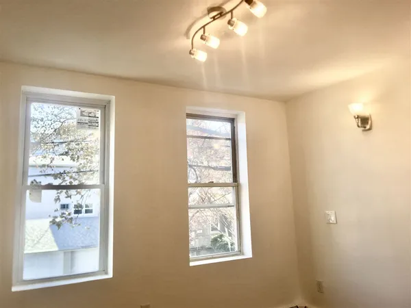 a view of a livingroom with a window