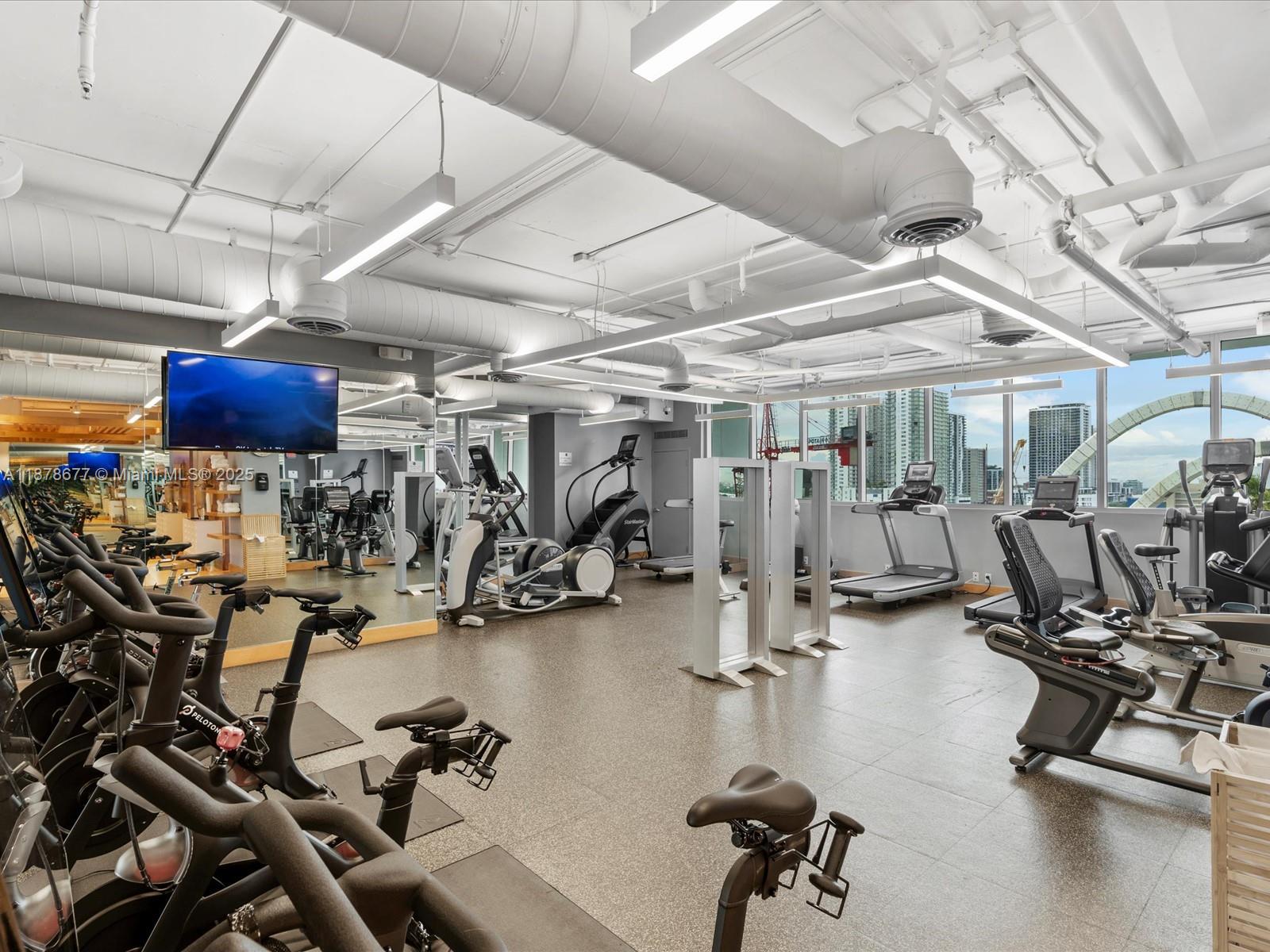 900 Biscayne Boulevard, Unit 3709 Miami, FL 33132 - Photo 50 of 57 a view of a room with gym equipment