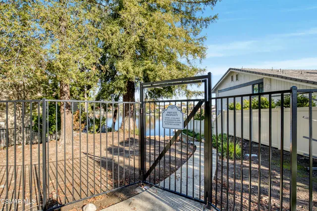 a view of a wrought iron fences