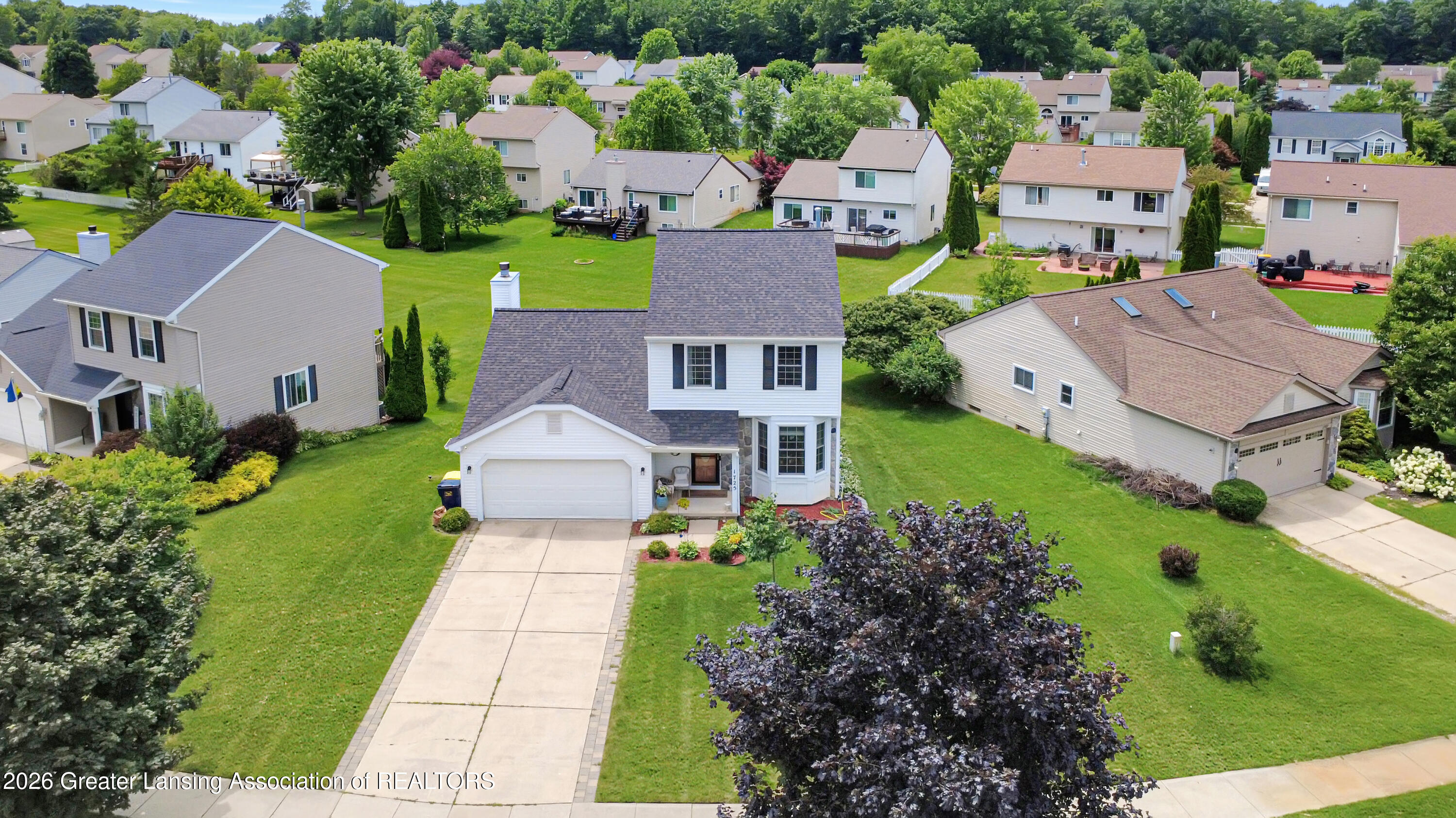 1725 Chelsea Circle Howell, MI 48843 - Photo 1 of 43 Aerial Front