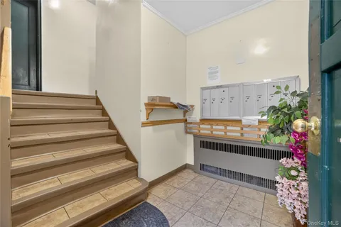 a view of entryway with wooden floor and a potted plant