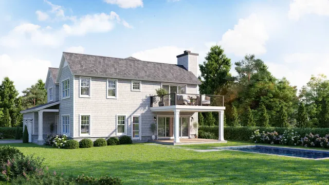 a bedroom with furniture and a large window