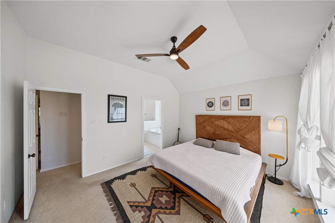 1710 Greening Way Leander, TX 78641 - Photo 38 of 47 a bedroom with a bed and cabinets