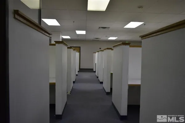 a view of hallway with stairs