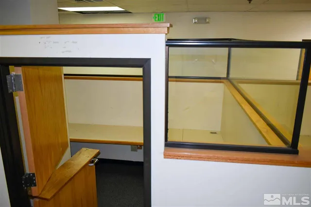 a view of walk in closet with window