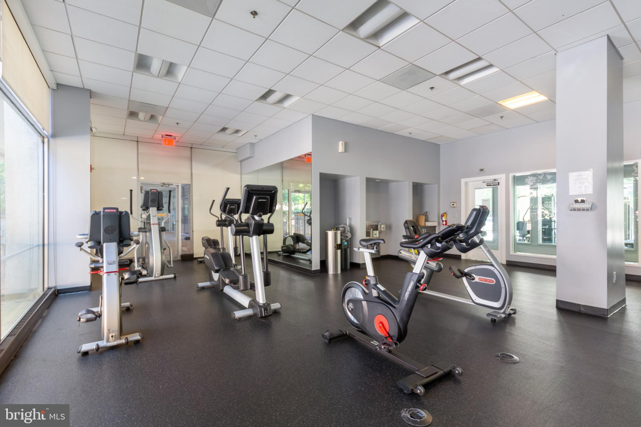 350 G Street Southwest, Unit N423 Washington, DC 20024 - Photo 32 of 43 Modern fitness space with ample light.