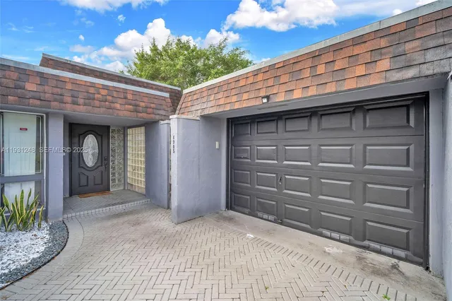 a view of a house with a small space