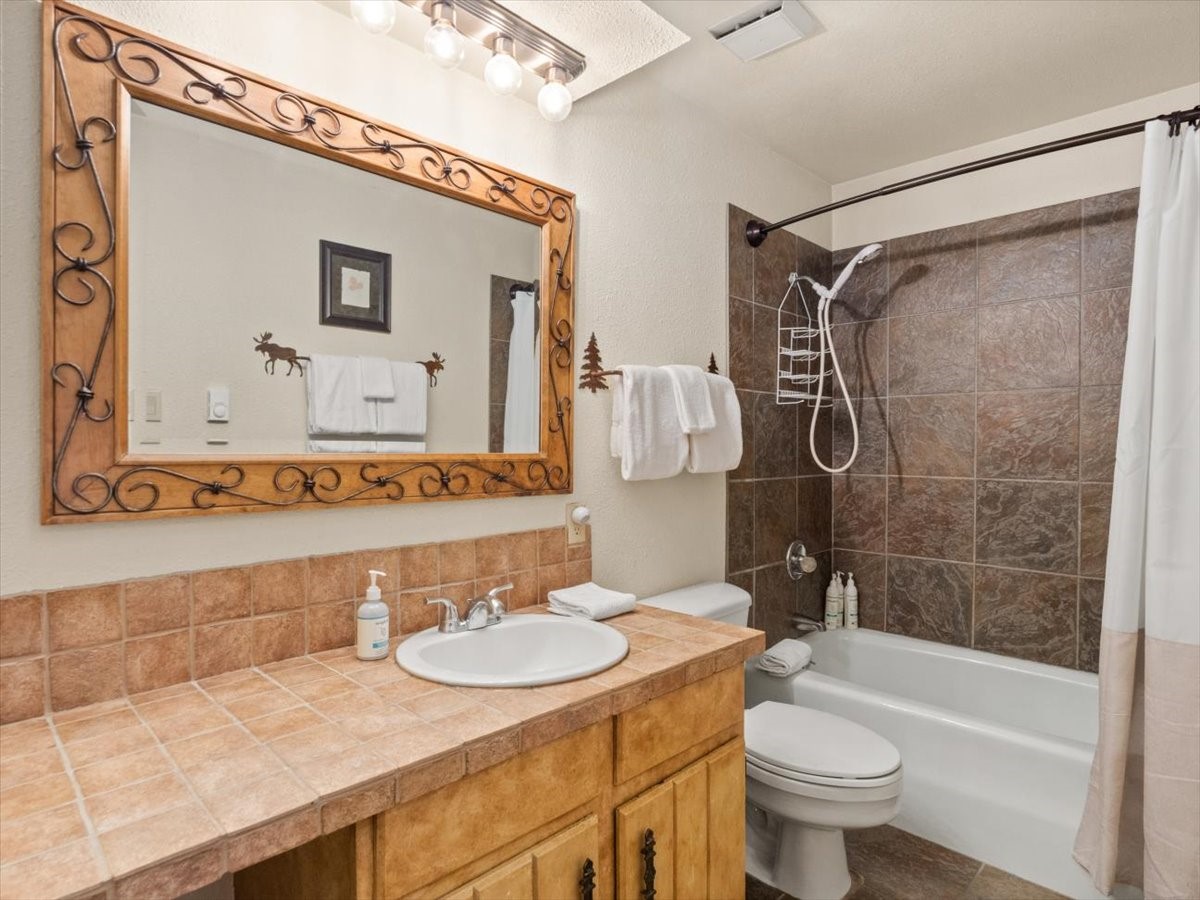 108 Guller Road, Unit B4 Frisco, CO 80443 - Photo 16 of 21 Full bathroom featuring shower / bath combo and vanity