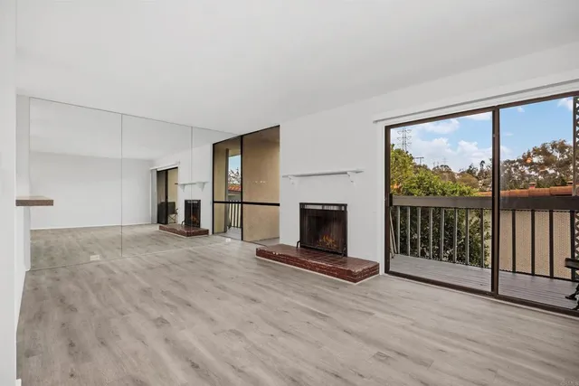 a view of a wooden door