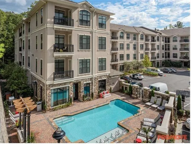 a view of a building with many windows