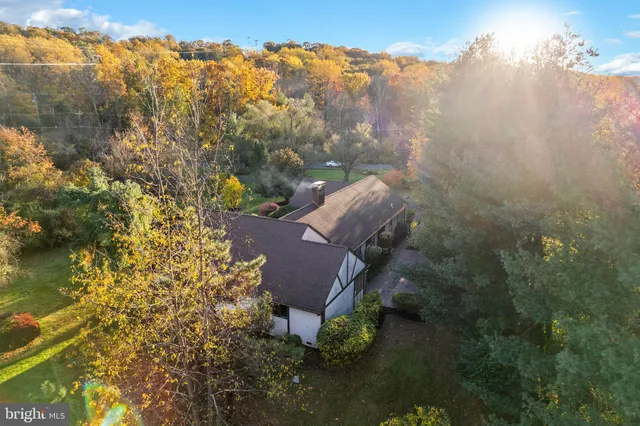 a aerial view of a house
