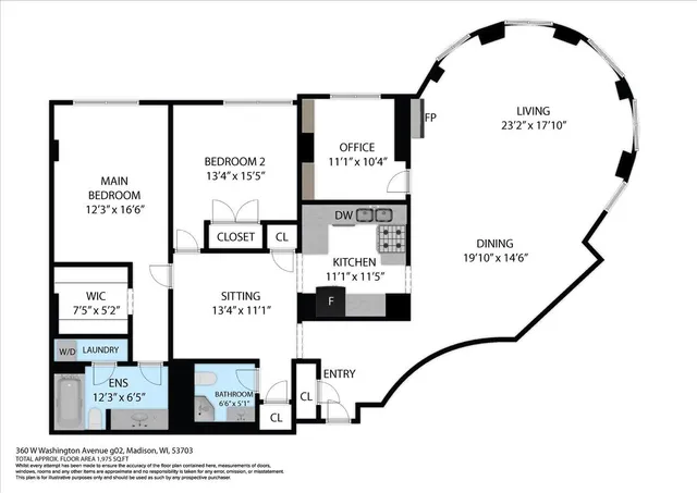 $690,000 | 360 West Washington Avenue, Unit G02, Madison, WI 53703