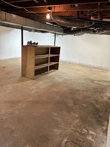 a view of a room with racks