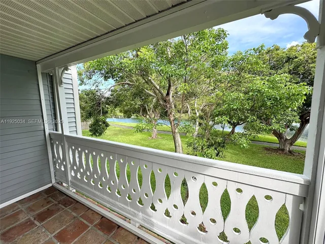 a view of a wooden deck