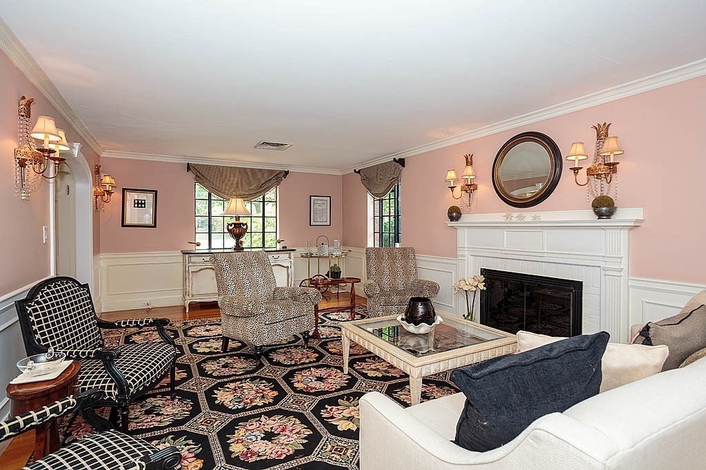 41 Goodnough Road Brookline, MA 02467 - Photo 11 of 36 a living room with furniture a fireplace and window