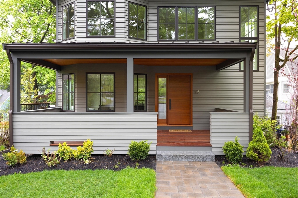 15 Woodcliff Road Newton, MA 02461 - Photo 26 of 27 a front view of a house with garden