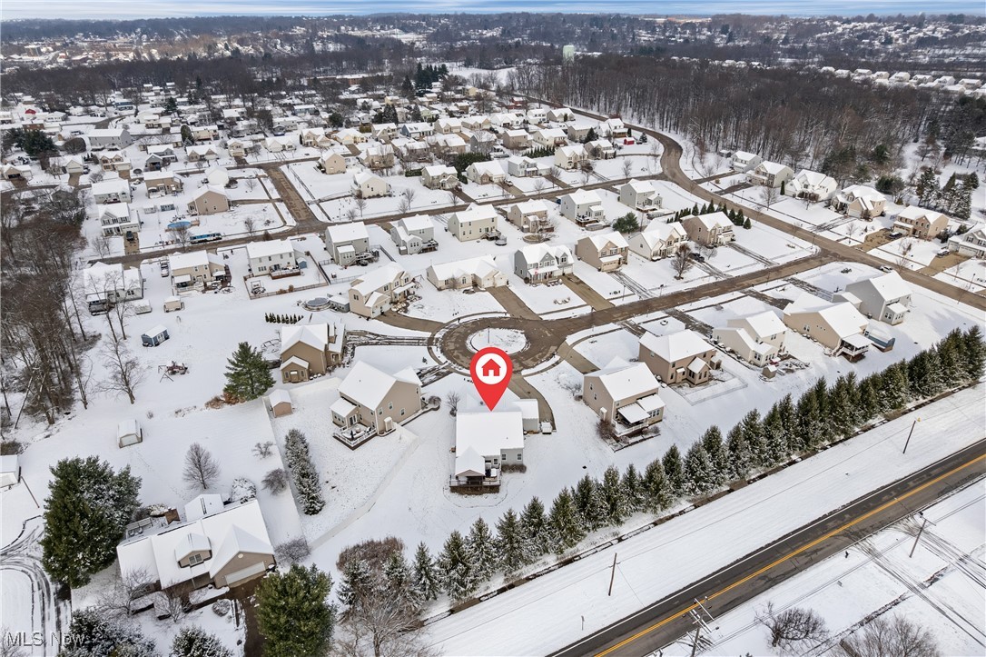 191 Ry Road Wadsworth, OH 44281 - Photo 31 of 34 Snowy aerial view featuring a residential view
