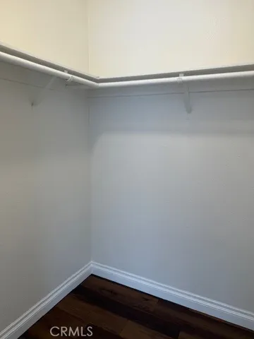 a view of small space with racks on the wall