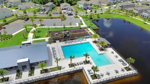 an aerial view of multiple house