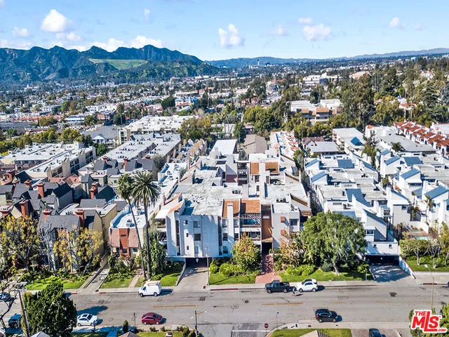 an aerial view of a city