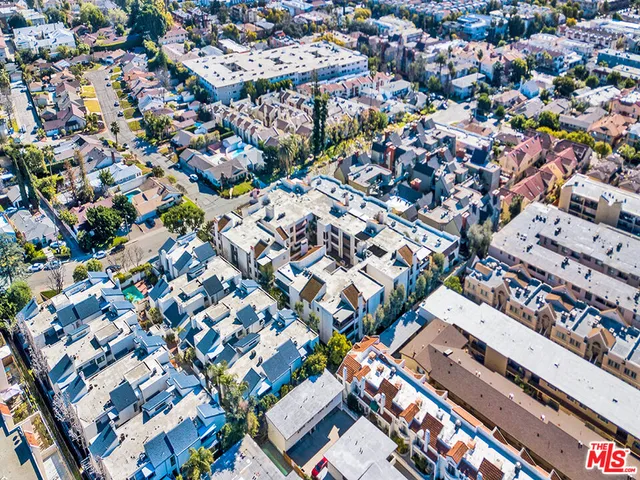 an aerial view of a city